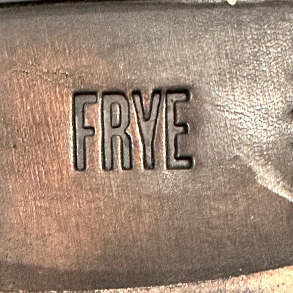 Frye Natalie Engineer Short Boots Brown Leather Buckle Western Size 6 Boho Chic - Picture 12 of 13